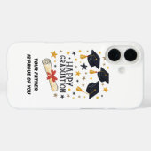 Proud, Protected, and Graduated – Happy Graduation Case-Mate iPhoneケース (裏面 (横))