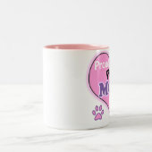 Proud Pug Mom ツートーンマグカップ (中央)