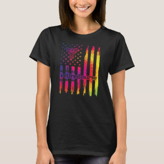 Proud Retired Nurse US Flag Nurse Retirement  Tシャツ