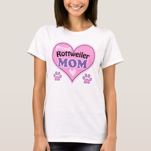 Proud Rottweiler Mom T Shirt Tシャツ (正面)