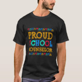 Proud School Counselor African Pride Black History Tシャツ (正面)