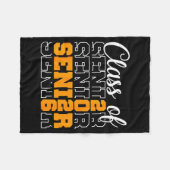 Proud senior 2026 graduation high school class of フリースブランケット (正面(横))