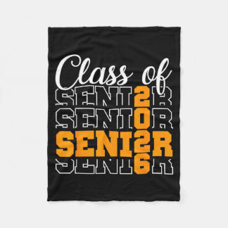 Proud senior 2026 graduation high school class of フリースブランケット