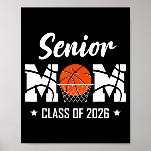 Proud senior basketball mom 2026 graduation  ポスター (正面)