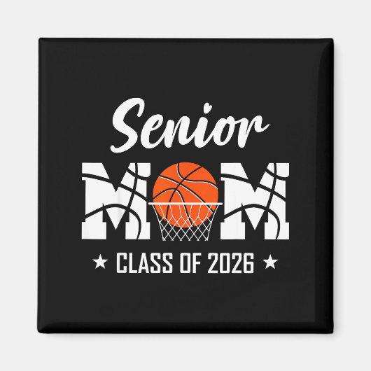 Proud senior basketball mom 2026 graduation  マグネット (正面)