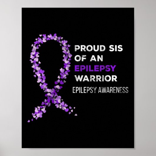 Proud Sis Of An Epilepsy Warrior Epilepsy Awarenes ポスター (正面)