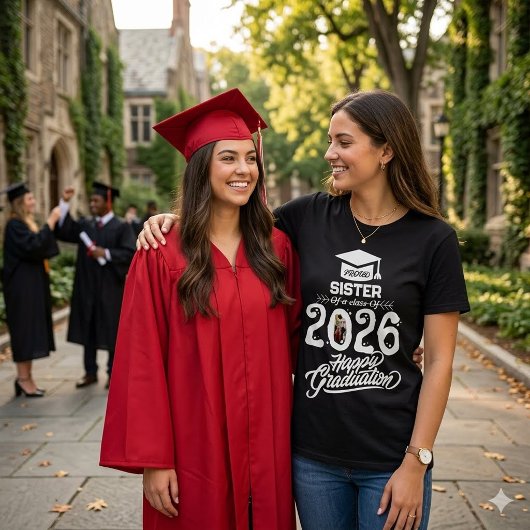 Proud Sister Class of 2026 Graduate Photo Tシャツ