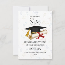 Proud Sister Graduation Personalized カード