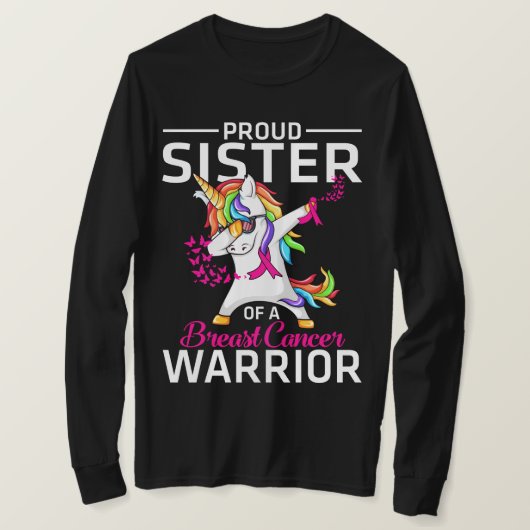 Proud SISTER Of A Breast Cancer Warrior Awareness  Tシャツ (デザイン正面)
