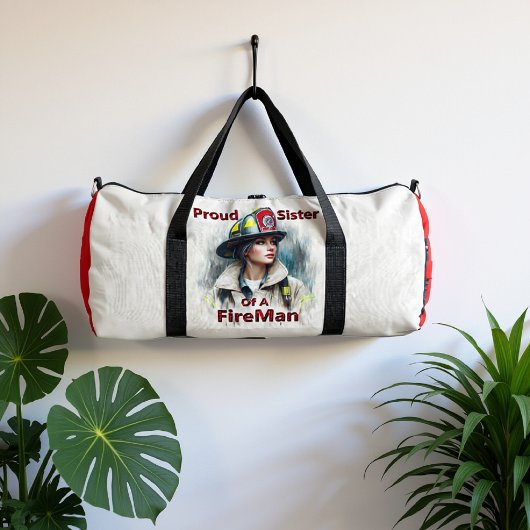 Proud Sister Of A FireFighter Hesitancy ダッフルバッグ