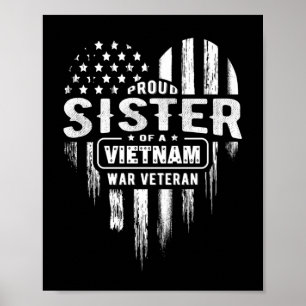 Proud Sister Vietnam Vet Brother Veterans Day Amer ポスター