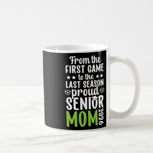 Proud Soccer Senior Mom 2026 Soccer Senior Mama 20 コーヒーマグカップ (右)