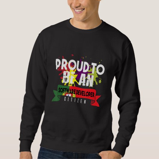 Proud Software Developer Citizen Profession Career スウェットシャツ (正面)