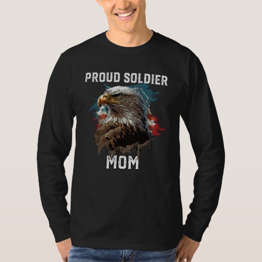 Proud Soldier Mom Best Mommy Ever Fourth Of July A Tシャツ (正面)