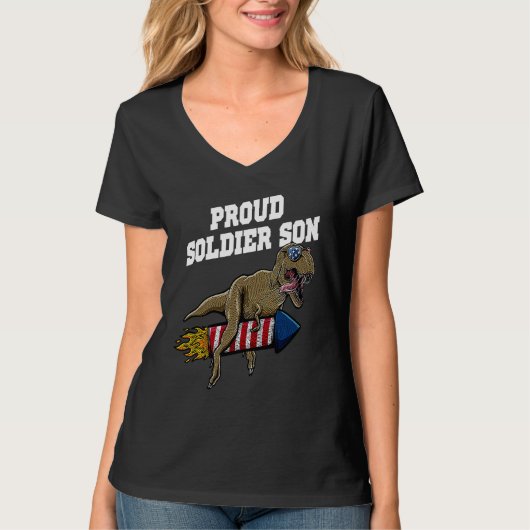 Proud Soldier Son American Patriotic USA Patriotis Tシャツ (正面)