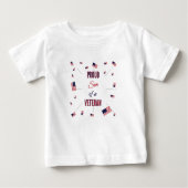 Proud Son of a Veteran | Patriotic Flag  ベビーTシャツ (正面)