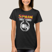 Proud Spain Table Tennis   Spanish Ping Pong Suppo Tシャツ (正面)