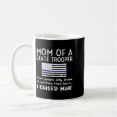 Proud State Trooper Mom Mother Thin Blue Line Amer コーヒーマグカップ (左)