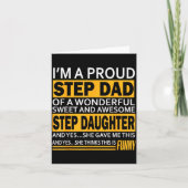 Proud Step Dad Father Day Gift For Stepdad From St カード (正面)
