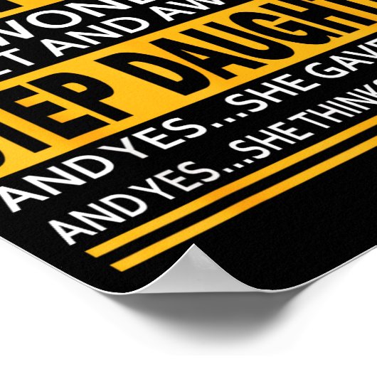 Proud Step Dad Father Day Gift For Stepdad From St ポスター (角)