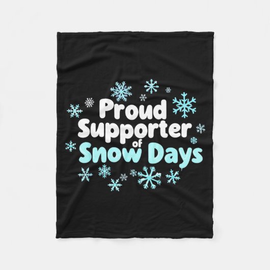 Proud Suprter Of Snow Days Chemistry Teacher Snow  フリースブランケット (正面)