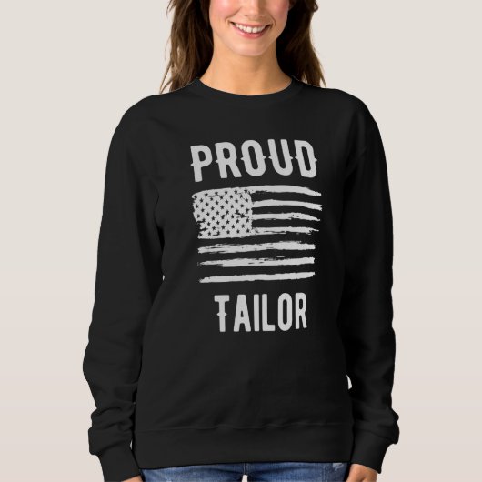 Proud Tailor Profession American Flag Premium スウェットシャツ (正面)