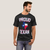 PROUD TEXAN  Texas born state TX hometown pride st Tシャツ (正面フル)