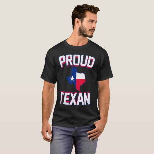 PROUD TEXAN  Texas born state TX hometown pride st Tシャツ (正面フル)