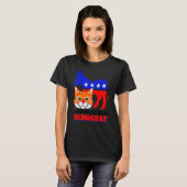 Proud To Be A Democrat Cat Politics USA American F Tシャツ (正面フル)