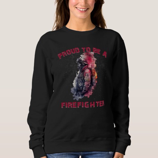 Proud to be a firefighter forever heroes スウェットシャツ (正面)