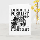 Proud To Be A Forklift Driver Forklift Operator カード (黄色い花)