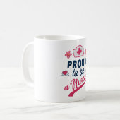 Proud to be a Nurse コーヒーマグカップ (正面左)
