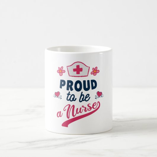Proud to be a Nurse コーヒーマグカップ (中央)