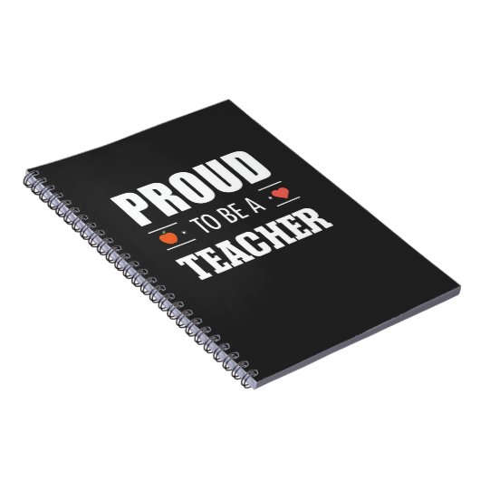 Proud to Be a Teacher – Creative Typography ノートブック (右側)