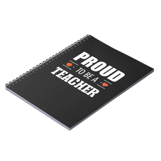 Proud to Be a Teacher – Creative Typography ノートブック (左側)