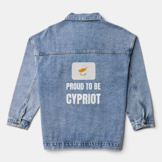 Proud to be Cypriot デニムジャケット (裏面)