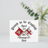 Proud-To-Be-English Saint Georges Day. ポストカード (スタンド正面)