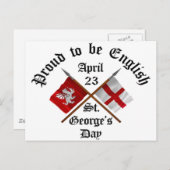 Proud-To-Be-English Saint Georges Day. ポストカード (正面/裏面)