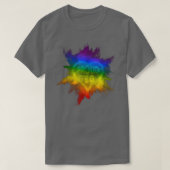 Proud To Be Gay Flag Pride Rainbow Eploding LGBTQ Tシャツ (デザイン正面)