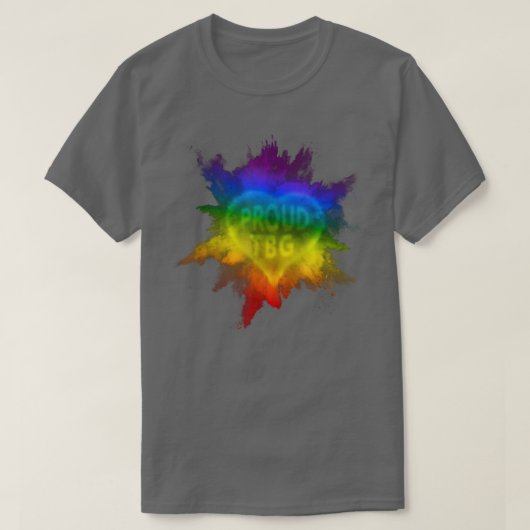 Proud To Be Gay Flag Pride Rainbow Eploding LGBTQ Tシャツ (デザイン正面)