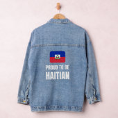 Proud to be Haitian デニムジャケット (ハンガー)