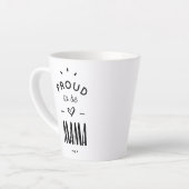Proud to be mama カフェラテマグ (左アングル)