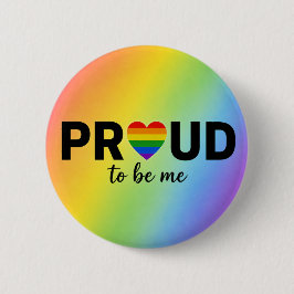 PROUD To Be Me レインボー LGBTQ+プライド月間 缶バッジ