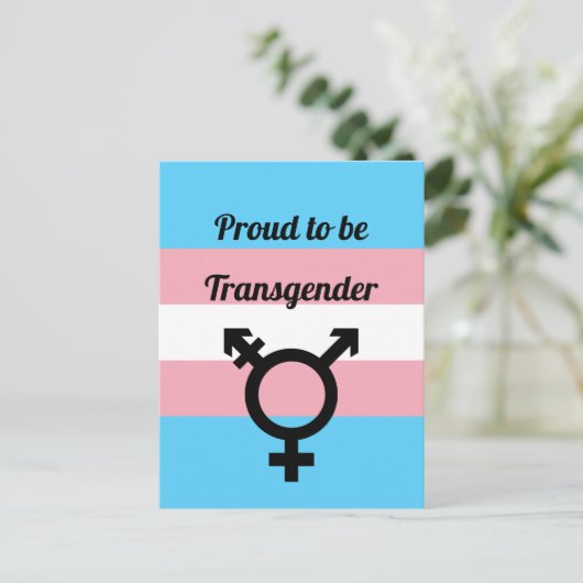 Proud to be Transgender | Trans Pride ポストカード (スタンド正面)