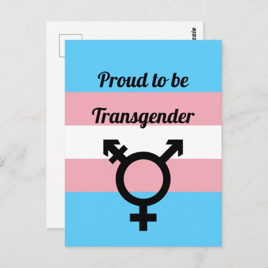 Proud to be Transgender | Trans Pride ポストカード (正面/裏面)