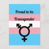 Proud to be Transgender | Trans Pride ポストカード (正面)