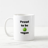 「Proud to be vegan」モチーフ入りセラミックマグ コーヒーマグカップ (左)