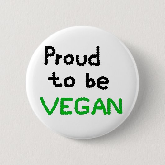 Proud to be Vegan 缶バッジ (正面)