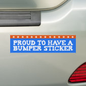 Proud to have a bumper sticker バンパーステッカー (車上)