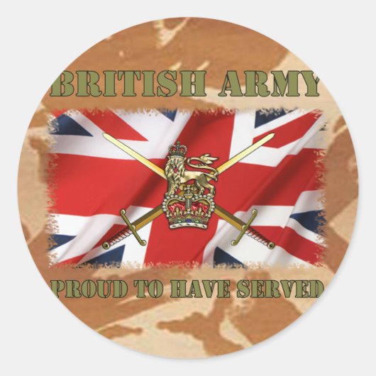 Proud to have served......UK ラウンドシール (正面)
